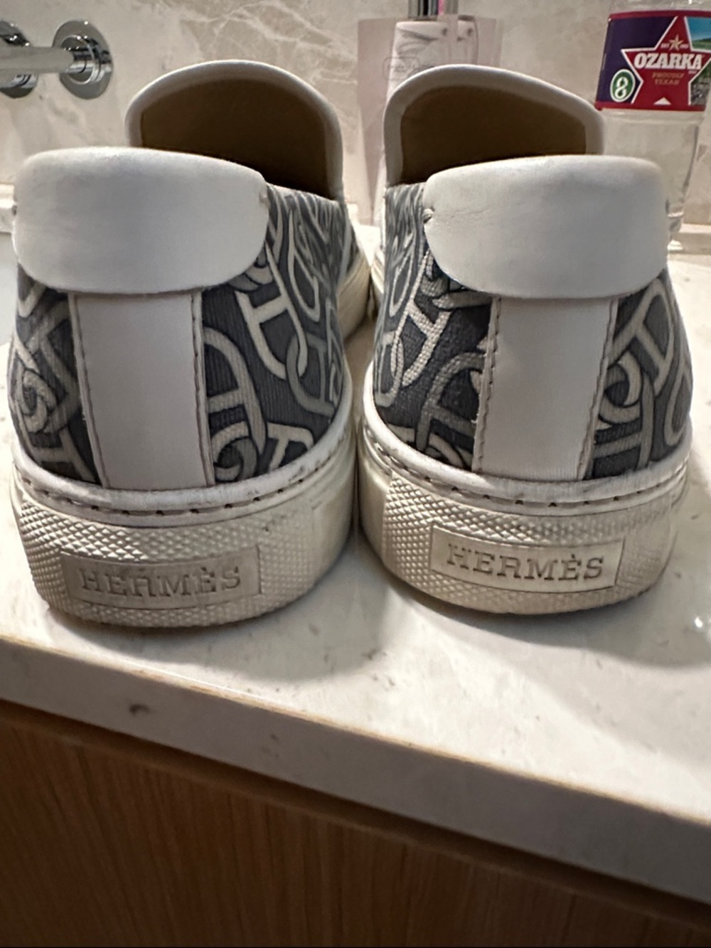 Hermès Chaîne d'Ancre canvas slip-on trainers - Picture 9 of 11